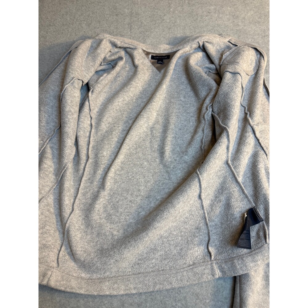 Tommy Hilfiger Light Gray Full Zip Fleece Jacket Women's Medium - Picture 7 of 11